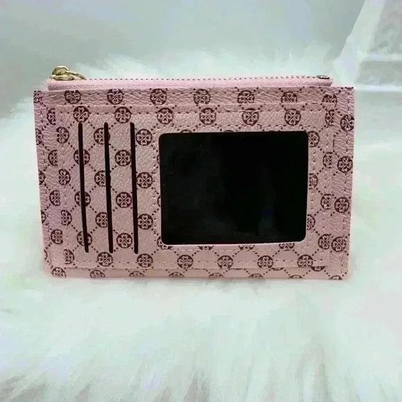 Pink Faux ZipperCard Coin Wallet - Picture 5 of 5